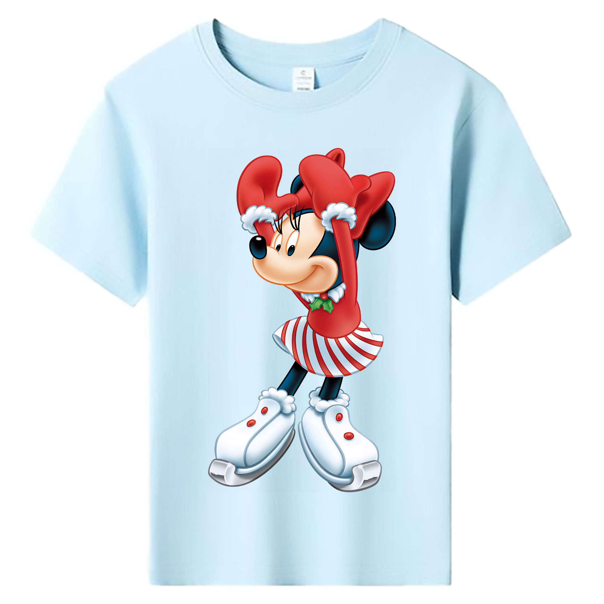 （画像用） ミッキーマウス Mickey Mouse 綿100％キッズTシャツ（フロントプリント）